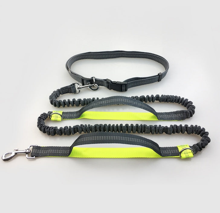 multi-function running reflective pull dog leash double elastic dog leash traction